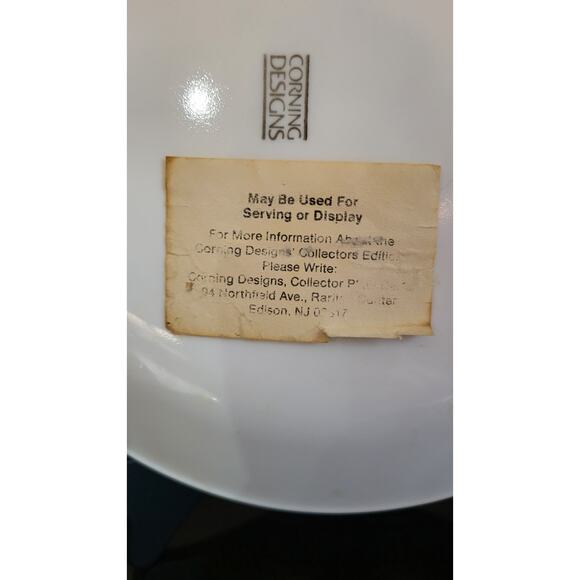 Vintage Corelle Christmas Greeting Plate Holiday Collectible Winter Scene - Picture 8 of 10